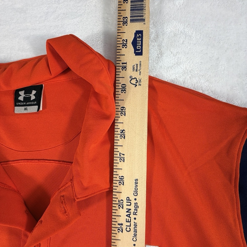 Auburn Tigers Polo Shirt Men's Sz XL Orange NCAA Under Armour Golf Performance - Picture 9 of 9